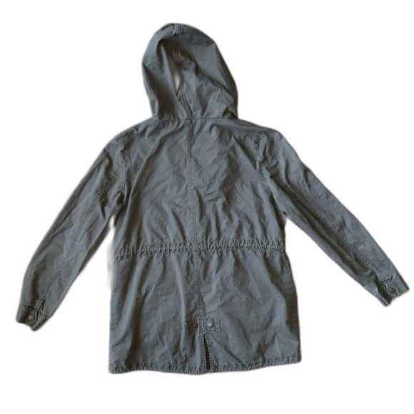 Love Tree Olive Green Military Jacket Drawstring Waist Distressed Size MEDIUM - Picture 9 of 12